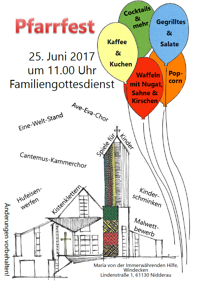 Plakat Pfarrfest 2017